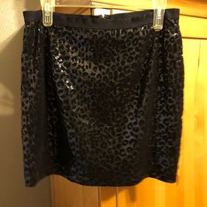 Black Mango sparkly Leopard skirt